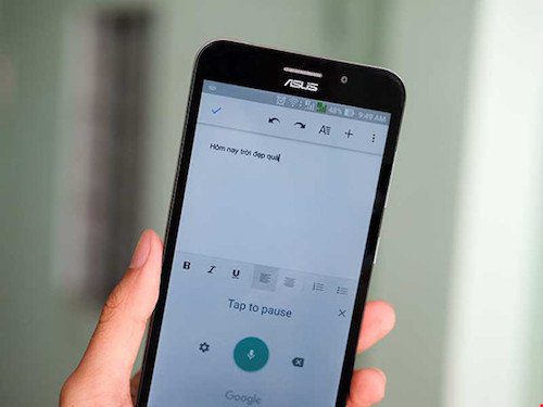Với Google Docs người dùng có thể biến giọng đọc thành một văn bản tiếng Việt khá tốt. Ảnh: M.HOÀNG
