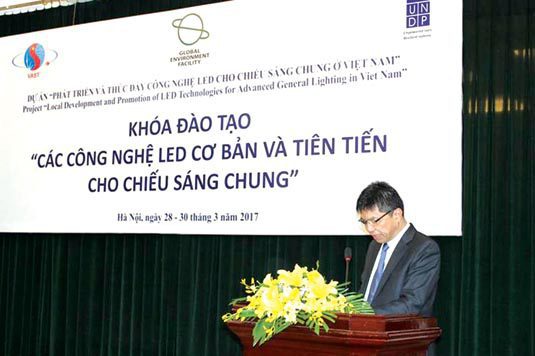 TS. Nguyễn Văn Thao – Giám đốc Ban Quản lý dự án phát biểu khai mạc khóa đào tạo