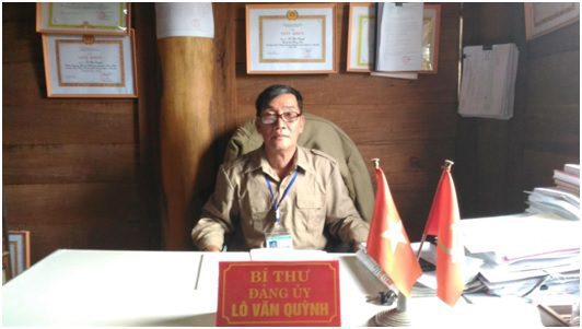 Đồng chí: Lô Văn Quỳnh bí thư đảng ủy xã Lưu Kiền, Tương Dương, Nghệ An.