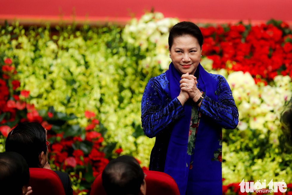 Chủ tịch Quốc hội Nguyễn Thị Kim Ngân đến dự Đại hội Đảng bộ TP Hà Nội lần thứ XVII nhiệm kỳ 2020-2025 - Ảnh: NGUYỄN KHÁNH