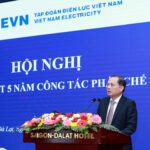 Ông Nguyễn Anh Sơn, vụ trưởng vụ pháp chế Bộ Công Thương phát biểu đánh giá công tác pháp chế của ngành điện lực 5 năm qua