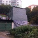 Công trình xây dựng trên đất nông nghiệp (theo bạn đọc phản ánh) ở cuối ngách 192/173 ngõ 192 Lê Trọng Tấn . Ảnh : Anhsangonline.vn