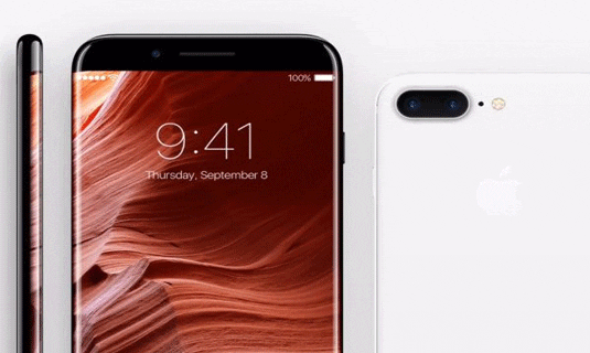 Ý tưởng bộ ba iPhone 8 với màn hình OLED cong