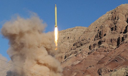 Tên lửa Qadr được phóng tại Iran hồi tháng 3/2016. Ảnh: AFP