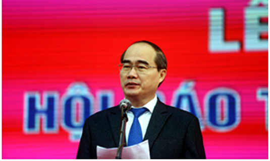 Chủ tịch Ủy ban TƯ Mặt trận Tổ quốc Việt Nam Nguyễn Thiện Nhân khẳng định: "Báo chí “không cô đơn” trong chống tiêu cực, tham nhũng" (Ảnh: Kỳ Anh)