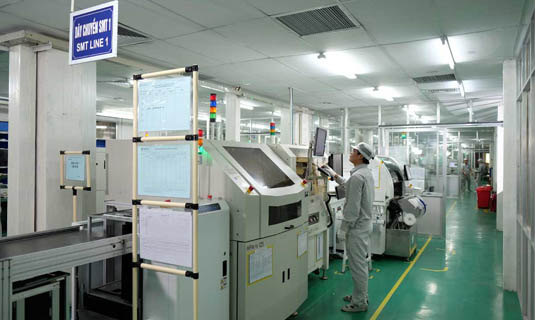 Đèn LED Rạng Đông được sản xuất trên các dây chuyền hiện đại