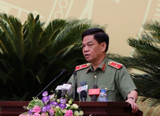 Giám đốc Công an thành phố Hà Nội Đoàn Duy Khương. Ảnh VGP/Gia Huy 