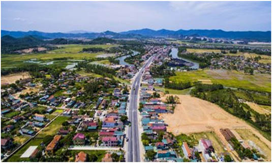 Dòng sông Mai Giang ôm ấp thị xã Hoàng Mai