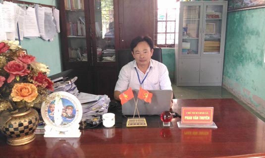 Ông Phan Văn Thuyên chủ tịch UBND xã Diễn Hải