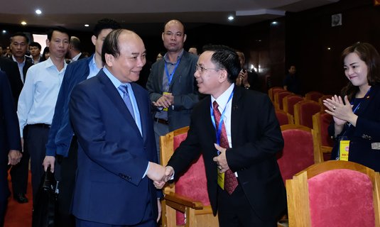 Thủ tướng Nguyễn Xuân Phúc cùng các đại biểu dự Hội nghị. - Ảnh: VGP/Quang Hiếu
