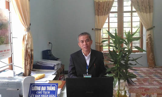 Đồng chí : Lương Đại Thắng chủ tịch UBND xã.