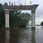 Nước ngập khu dân cư