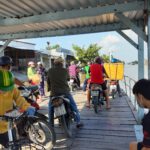 Bến đò Chợ Bày Ngàn Thị Trấn Bảy Ngàn,, H.Châu Thành A, TỉnhHậu Giang, đầu Giời Chiều 06.4 . Ảnh Trường Ca