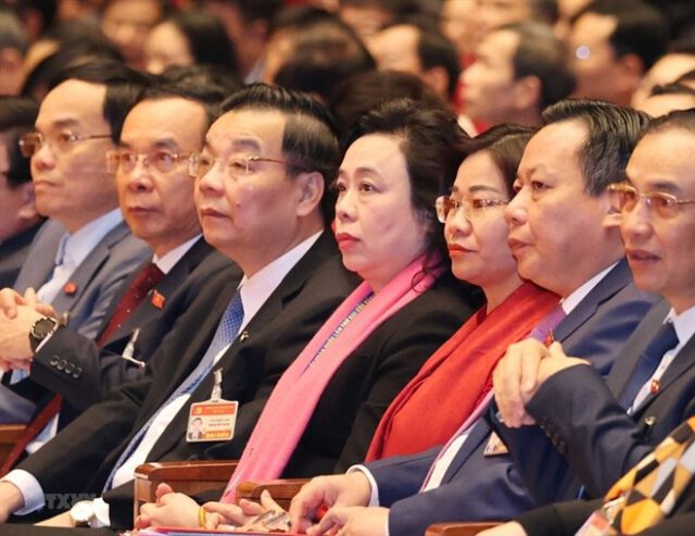 Các đại biểu tham dự Đại hội đại biểu toàn quốc lần thứ XIII của Đảng.