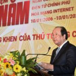Bộ trưởng, Chủ nhiệm VPCP Mai Tiến Dũng phát biểu chúc mừng và giao nhiệm vụ cho Cổng TTĐT Chính phủ