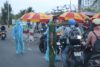 Lực lượng chức năng phân luồng các phương tiện