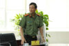 Ông Trần Minh Tiến giám đốc Công An tỉnh Lâm Đồng trả lời các câu hỏi của nhà báo liên quan đến bầu cử