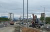 Thi công khớp nối cầu Trần Thị Lý vào phía đông dự án nút giao thông phía tây cầu Trần Thị Lý. Ảnh TT.