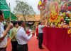 Lãnh đạo thành phố Sa Đéc cùng các đại biểu dang hương tại Lễ tri ân tiền nhân và tôn vinh nghề trồng hoa kiểng Sa Đéc lần thứ 3, năm 2023. Ảnh Trường Ca