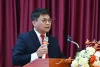 Ông Nguyễn Quốc An, Phó TGĐ Công ty CP Supe phốt Phát và hoá châts Lâm Thao phát biểu trog hội nghị